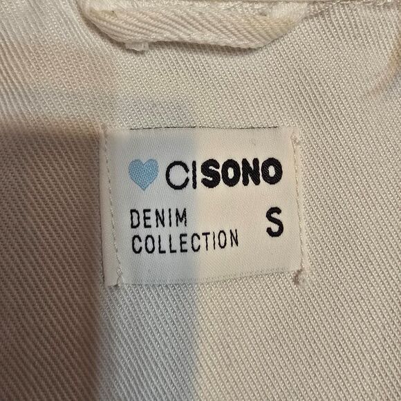 NWOT CiSono white denim jacket - Picture 7 of 11
